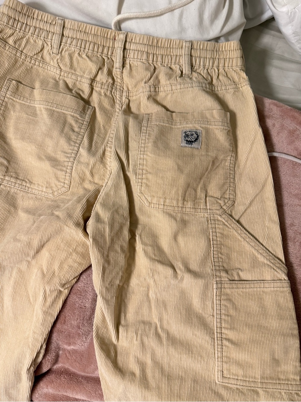 BDG Beige Corduroy Drawstring Waist Pants - Picture 9 of 10